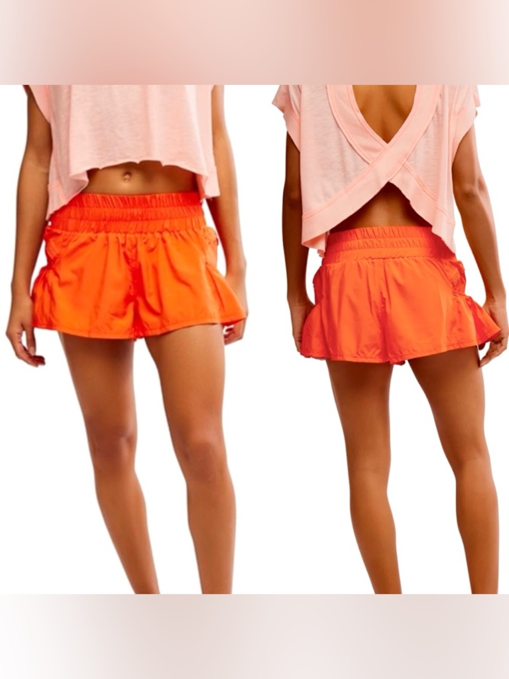 FP Movement by Free People Get Your Flirt On Shorts in Orange